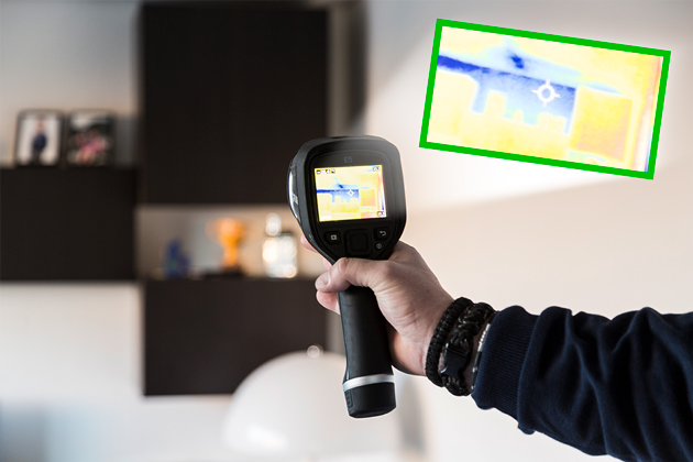 Jydsk Tagteknik kan bruge termografikamera til at undersøge hulmursisoleringens stand