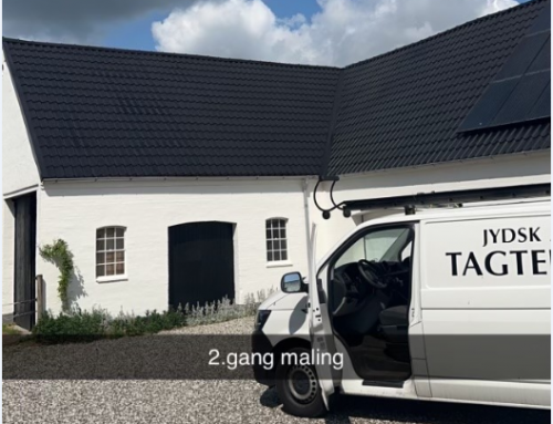 Gården i Viborg, fik renset og malet det store tag, taget står nu som nyt.